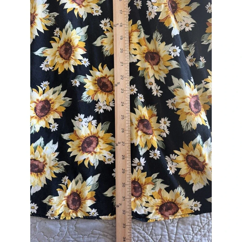 Torrid Sunflower Babydoll Dress 00 Pockets Sleeveless Summer Sundress Boho - Picture 5 of 8